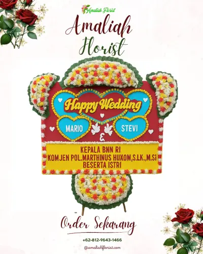 Karangan Papan Bunga Pernikahan di Singaraja